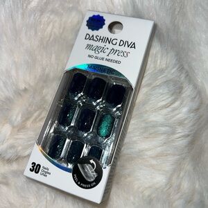 Dashing Diva Magic Press-on Square Nails Magnetic - Earth to Diva Teal Purple
